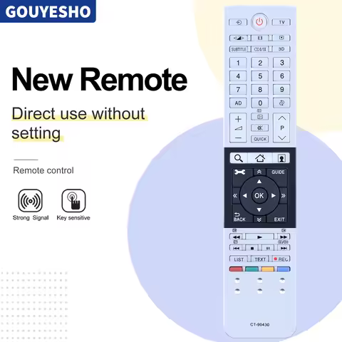 New CT-90430 Remote Control for Toshiba LCD TV 40L7335 47M7463 42M7463