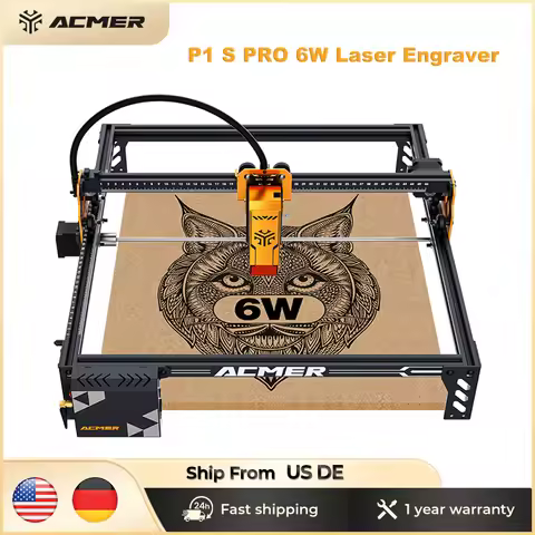 ACMER P1 S PRO 6W Laser Engraver 445±5nm Blue Laser DIY Cut Engraving Machine Engrave Mark Wood Meta
