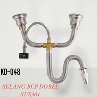 Over flow 2 Branch Stainless Dish Washing Hose/2 Hole Over flow Sink Drain Hose