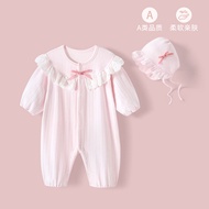Baby Onesie Princess Super Cute Full Month Hundred Days Outing Romper Jumpsuit Spring Autumn yy9.6 y