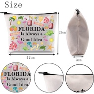 POFULL Florida vacation Gift Florida Is Always a Good Idea Cosmetic Bag Florida Travel Gift 61EF