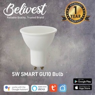 100% Wifi Smart LED GU10 Bulb / 5w / Dimming / Light Grouping / Multiple Colour / Timer / Default Co
