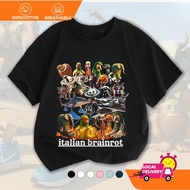 【220G 100%Cotton T-shirt】NELLY Baju Budak Lelaki Anomali Tung Tung Sahur Unisex Short Sleeve