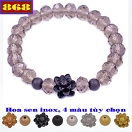 CTFLXNGHSEHB8 8mm black lotus crystal bracelet