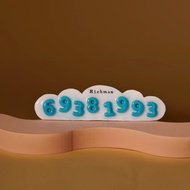 手作冷琺瑯雲朵立牌 英文數字臨停電話號碼牌 客製化禮物聖誕禮盒