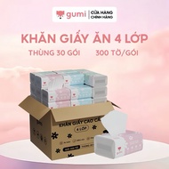 Box of 30 packs of Gumi 4-layer premium tissue paper, soft, smooth, super tough