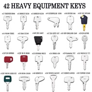 42Heavy Equipment Key Set Usage Cat Case JLG Kubota Yanmar Ford