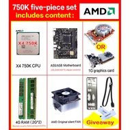 AMD Athlon X4 860KX4 870kX4 750K high frequency quad-core Socket FM2+, 3.7GHz CPU+A55A58A68 FM2+ motherboard+1G discrete graphics card+4G DDR3 RAM+AMD silent radiator fan Four discounts