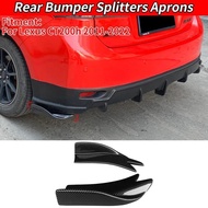 For Lexus Ct200h 2014-2022 Car Rear Bumper Splitters Aprons Trunk Lip Spoiler Canard Wing Diffuser W