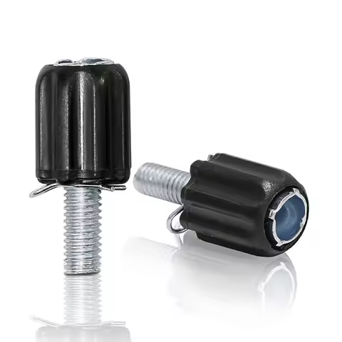 2PCS Bicycle Gear Cable-Barrel Adjuster Screw M5 Threaded Downtube Derailleur Bolt Steel+ABS 26x12mm