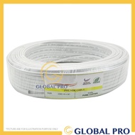 VDE 60 Meter Pure Copper 2C 23/0.15mm Twin Flat VDE Speaker Wire Cable (Black / White)