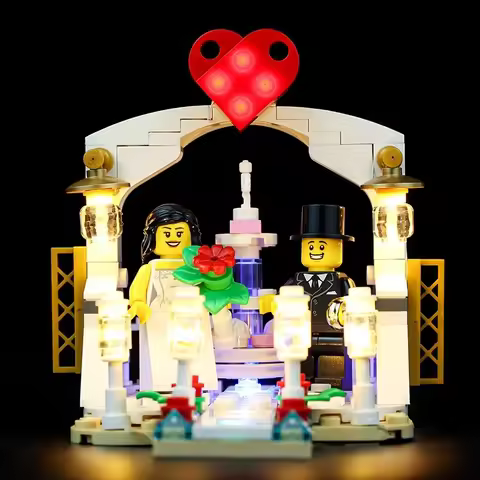 LED Lighting Set Suitable for LEGO Wedding Favor Set 2018 40197(Not Including Building Blocks)