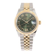 （現貨）全新24年Date ROLEX DATEJUST 278273-0016 鑲鑽橄欖綠色錶面 鑲鑽特大VI羅馬數字