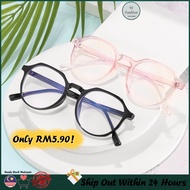 🇲🇾Korea Style Round Spek Men Women Blocking Glasses transparent spectacles Frame Plastic Computer