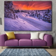Wall Art: Art: Art Posters and Prints, Snow, Winter Trees, Kancas Painting Posters, Home Decoration