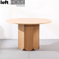 Loft Home Scandinavian Wood Round Dining Table ELENOR
