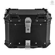 36L Motorcycle Rear Trunk Aluminum Alloy Luggage Case Quick Release Motorbike Tail Storage Box Waterproof &amp; Shock Absorption with 2 Keys Reflective Sticker