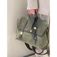 Songmont Mountain Travel Calendar Briefcase Retro Suede Crossbody Backpack