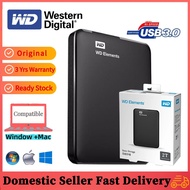 【Ready stock】WD Hardisk Eksternal 2TB 1TB External Hard Disk HDD Eksternal hardisk usb3.0 Hard Drive