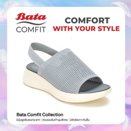 Bata บาจา Comfit รองเท้าเพื่อสุขภาพ แบบรัดส้น พร้อมเทคโนโลยีคุชชั่น รองรับน้ำหนักเท้า สำหรับผู้หญิง รุ่น BLOOM2 สีฟ้า 6012002 สีดำ 6016002