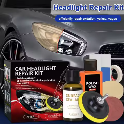 Car Headlight Restoration Kit Auto Lamp Light Lens Repair Headlight Repair Scratch Yellow Vague Remo