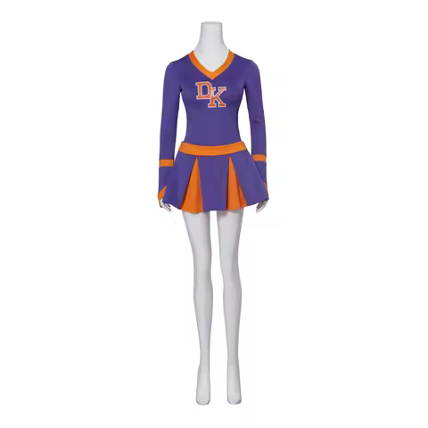 Jennifer Check Cheerleader Cosplay Costume Jennifer's Body DK High School Purple Uniform Top Skirt H
