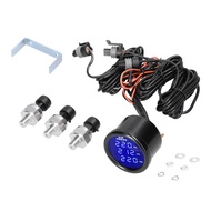 tolotw Triple Display Air Pressure Guage LED Digital Suspension Gauge 0-220PSI with 3pcs 1/8NPT Sens