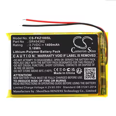 Cameron Sino 3.7V 1400mAh GPS, Navigator Battery SR454362 for Falk FA Z10, NEO 620 LMU, NEO 640 LMU 