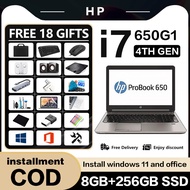 【HP Laptop 650G1】15.6in / Core i7-4600U / DDR3 8GB memory / 256GB SSD+500GB HDD / laptop brand new original / Built in numeric keyboard / HP PROBOOK 650 G1 / HD camera can be connected to 5G WiFi