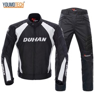 【Household groceries】 แจ็คเก็ตรถจักรยานยนต์ DUHAN ชุดวิบาก เสื้อแจ็คเก็ต กางเกง Moto Jacket Protecti