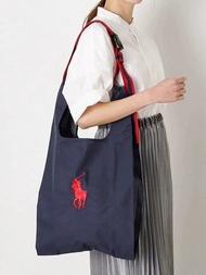 Polo Ralph Lauren經典美式復古休閒尼龍防水輕便手提袋購物袋單肩包