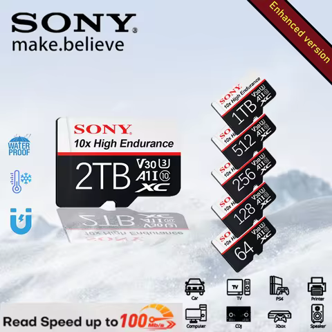 SONY Memory Card 2tb 1tb 512gb 256gb 128gb 64gb Micro SD Card C10 Ultra A2 HC/SDXC 100MB/s UHS-I Fla