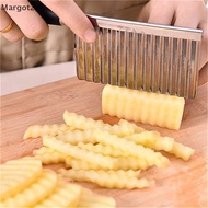 [Mrg] Multifunctional Potato Wavy Edged  , Stainless Steel Chopper Salad Rocker  Potato Slicer Chopp