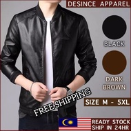 M-5XL ‖ Men Leather Jacket Motorcycle WindBreaker Casual Smart PU Outerwear Jaket Lelaki Motor Fashion men