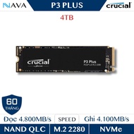 SSD Crucial P3 Plus 4TB NVMe PCIe Gen4 M.2 2280 – High Speed, Genuine