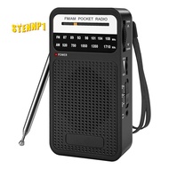 AM FM Pocket Radio, Transistor Radio with Loudspeaker, Headphone Jack, Portable Radio for Indoor, Ou