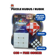 RUBIK SET FANTASY CUBE 3in1 TOY – RUBIK 3x3 + MINI RUBIK + HEART-SHAPED PUZZLE