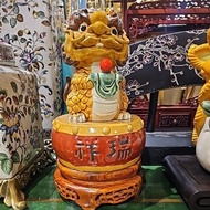 Dragon Standing Drum Ceramic Work Size 18 18 18 H 23cm