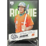 Zhou Guangsheng Newcomer Carter Card Chinese Professional Baseball 2010 CPBL 21 Year Uniform Lion 16