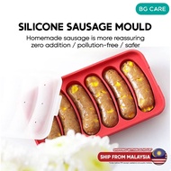 Food Grade Silicone Sausage Storage Mould Freezer Hotdog Sosej Dining Bakeware with Lid Homemade Baby Food Tupperware