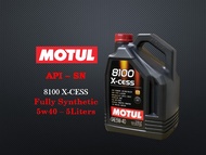Motul 5w40 5L API SN 8100 X-CESS Fully Synthetic Engine Oil 5Liter 5w-40 API SN Minyak Enjin