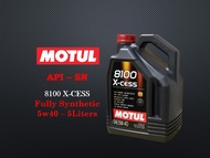 Motul - 5w40 5L API SN 8100 X-CESS Fully Synthetic Engine Oil - 5Liter 5w-40 API SN Minyak Enjin