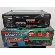 1200Wattsx2 Amplifier AV 3022 BT BT/USB/SD/FM DB Audio Professional Digital Karaoke Amplifier