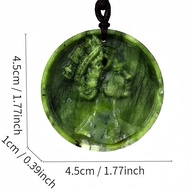 Grass Green Natural Jade Jesus Angel Cross Pendant Necklace Real Jewellery Fashion Gemstone Charm Am