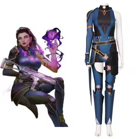 Game Valorant Reyna Cosplay Costume Jumpsuit Outfits Halloween Carnival Suit