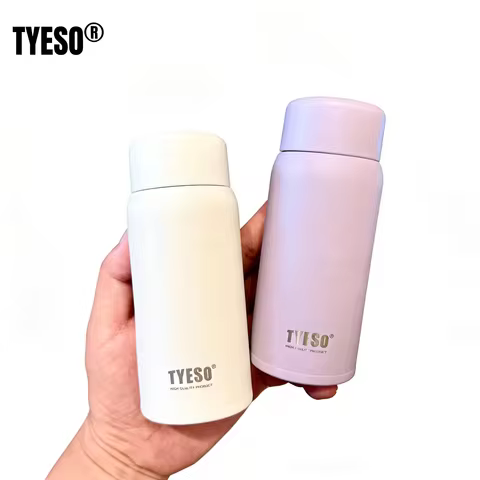 Tyeso Stainless Steel Pocket Insulated Water Bottle Cute Compact Straight Cup High-Quality Stylish D