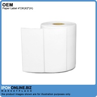 1 Roll Blank Art Paper Label 4"(W)X2"(H) 101.6MM X 50.8MM (500Pcs Per Roll) | IPOHONLINE