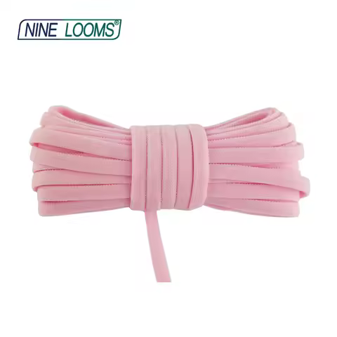 NINE LOOMS Skinny Tubular Elastics Cords Tube Rope 1/8" 3/16" 3mm 5mm Nylon Spandex Bands Ear Loop D