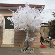 Artificial Banyan Tree Large Artificial Plant Decoration Hall Solid Wood Tree Artificial White Banya