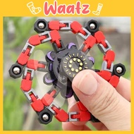 (TOY36) Unique Cool 360 Degree Rotation FIDGET SPINNER Tri-Spinner Fidget Gadget (RANDOM Color)